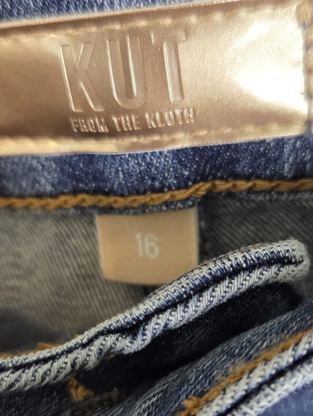 Kut From The Kloth Kelsey High Rise Ankle Flare Denim Jeans Sz 16